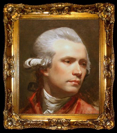 framed  John Singleton Copley portrait, ta009-2